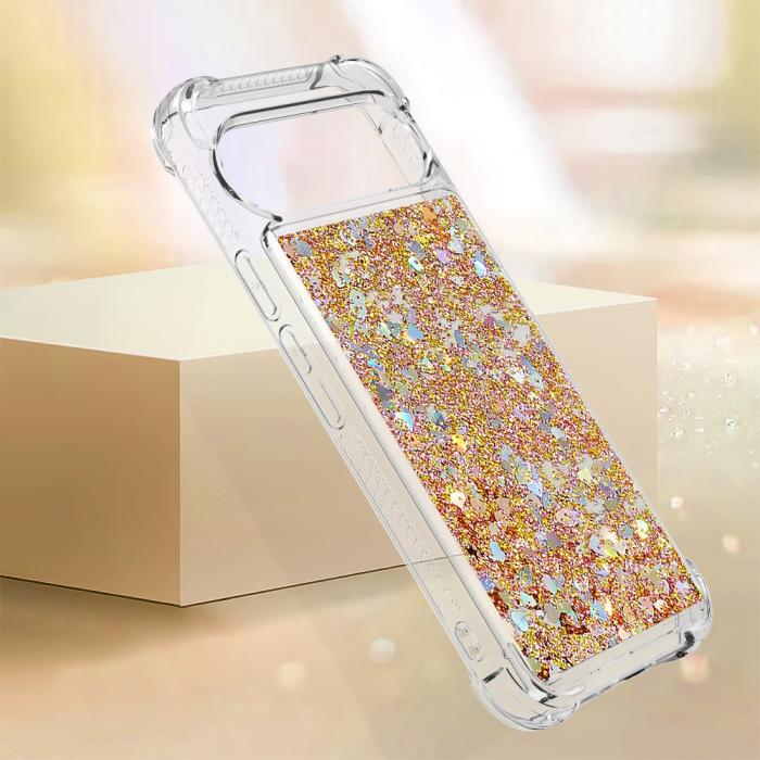 Bild 6, Google Pixel 10 / 10 Pro Skal Glitter Quicksand Guld