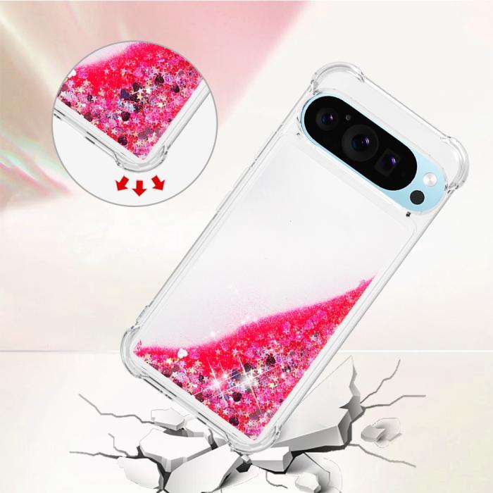 Bild 4, Google Pixel 10 / 10 Pro Skal Glitter Quicksand Rosa