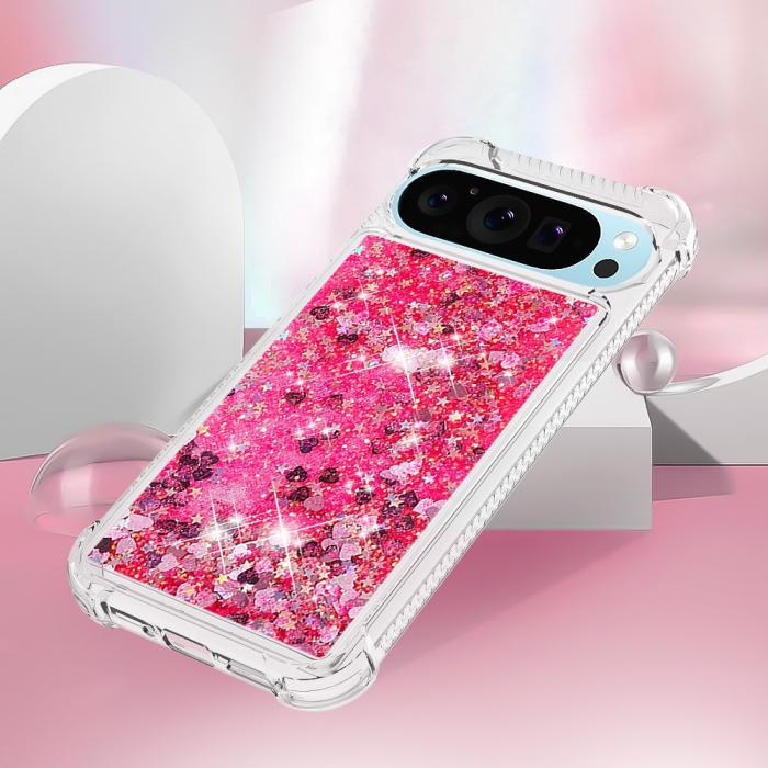 Bild 5, Google Pixel 10 / 10 Pro Skal Glitter Quicksand Rosa