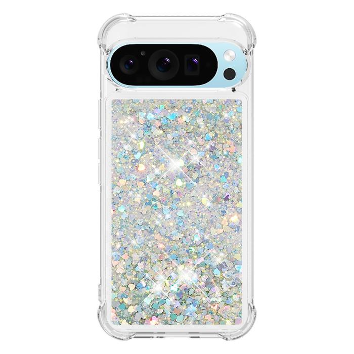 Bild 2, Google Pixel 10 / 10 Pro Skal Glitter Quicksand Silver