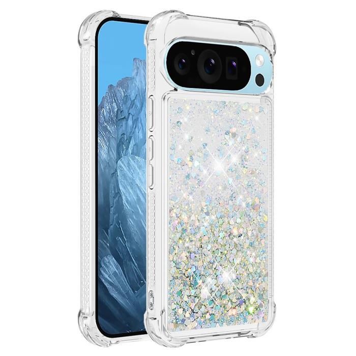 Bild 3, Google Pixel 10 / 10 Pro Skal Glitter Quicksand Silver