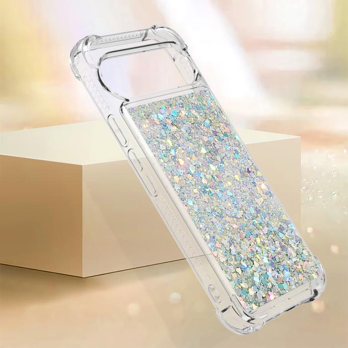 Bild 6, Google Pixel 10 / 10 Pro Skal Glitter Quicksand Silver