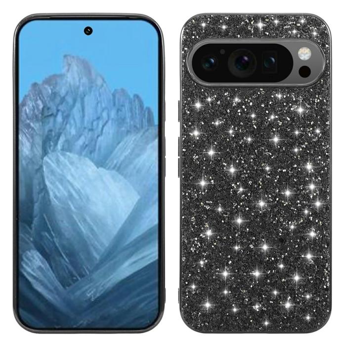 Bild 1, Google Pixel 10 / 10 Pro Skal Glitter Hybrid Svart