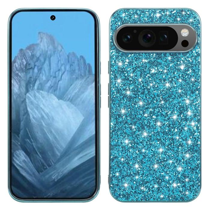 Bild 1, Google Pixel 10 / 10 Pro Skal Glitter Hybrid Blå