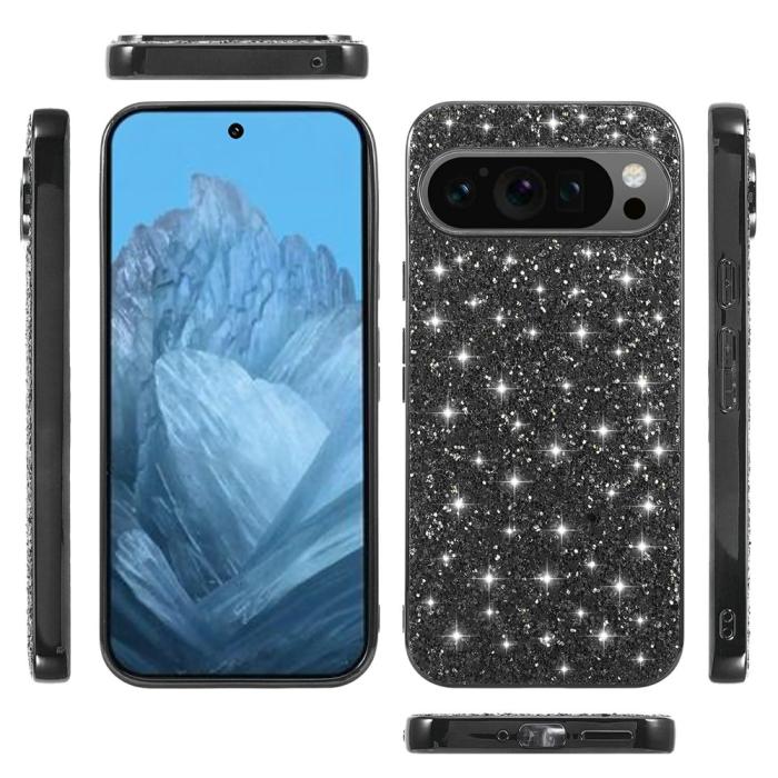 Bild 6, Google Pixel 10 / 10 Pro Skal Glitter Hybrid Blå
