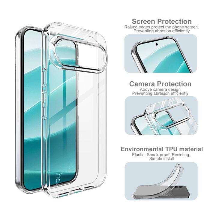 Bild 5, IMAK Google Pixel 10 / 10 Pro Skal Soft TPU Transparent