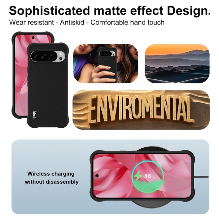 Bild 6, IMAK Google Pixel 10 / 10 Pro Skal TPU Shockproof Svart
