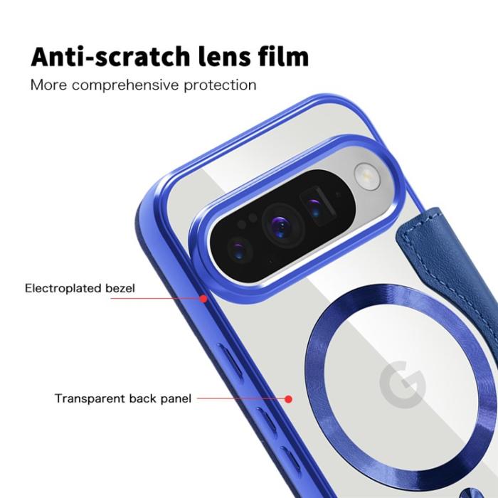 Bild 6, Google Pixel 10 / 10 Pro Fodral MagSafe Rhombus Blå