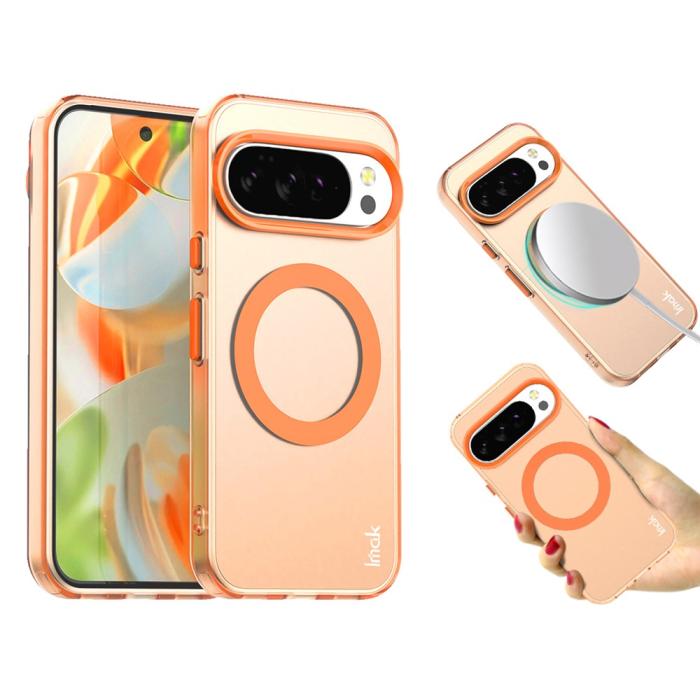 Bild 1, IMAK Google Pixel 10/10 Pro Skal MagSafe Anti Drop Orange