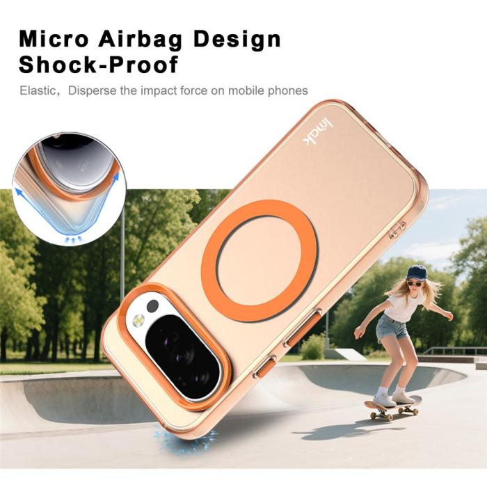 Bild 4, IMAK Google Pixel 10/10 Pro Skal MagSafe Anti Drop Orange