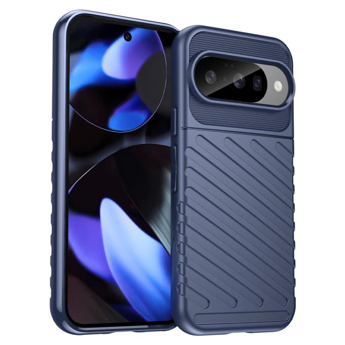 Bild 1, Google Pixel 10 / 10 Pro Skal Twill Textur Blå