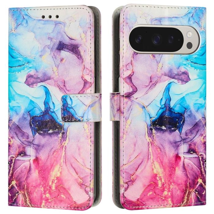 Bild 1, Google Pixel 10 Pro XL / 9 Pro XL Fodral Marmor Rosa / Lila