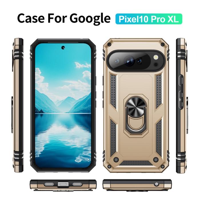 Bild 3, Google Pixel 10 Pro XL Skal Armor Ring Hybrid Guld