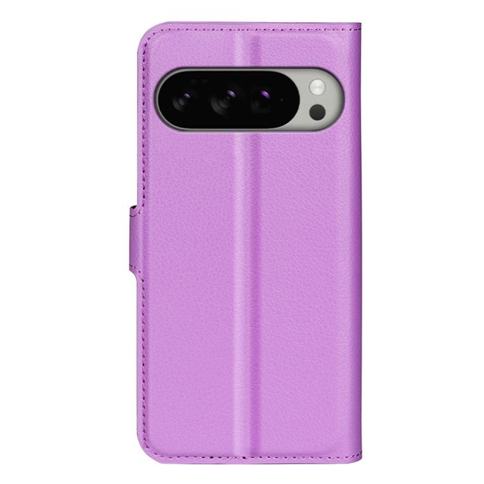Bild 6, Google Pixel 10 Pro XL Fodral Litchi Läder Lila