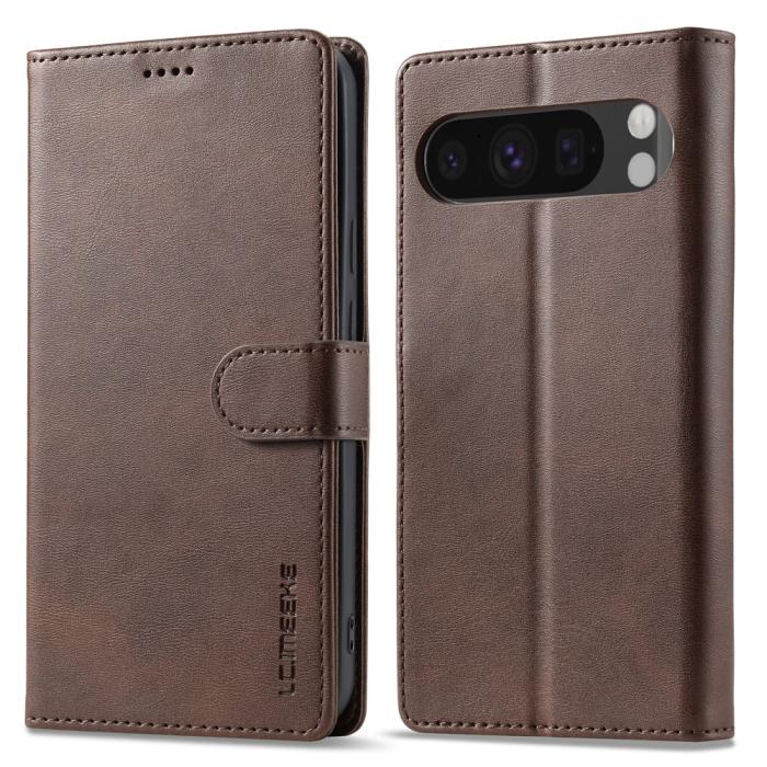 Bild 1, LC.IMEEKE Google Pixel 10 Pro XL Fodral Läder Brun