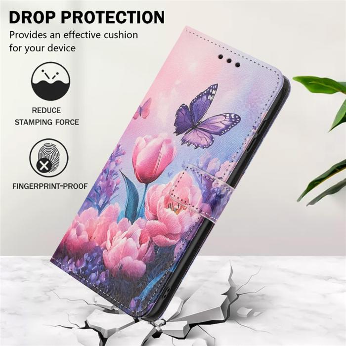 Bild 5, Samsung Galaxy A17 / A16 / A26 Fodral Med Tryck Rosa Blommor