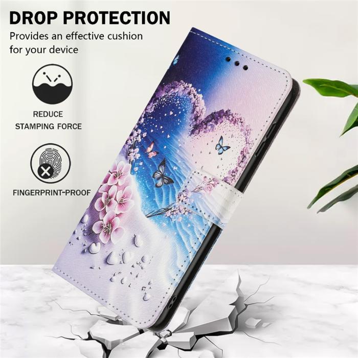 Bild 5, Samsung Galaxy A17 / A16 / A26 Fodral Med Tryck Hjärta / Fjärilar