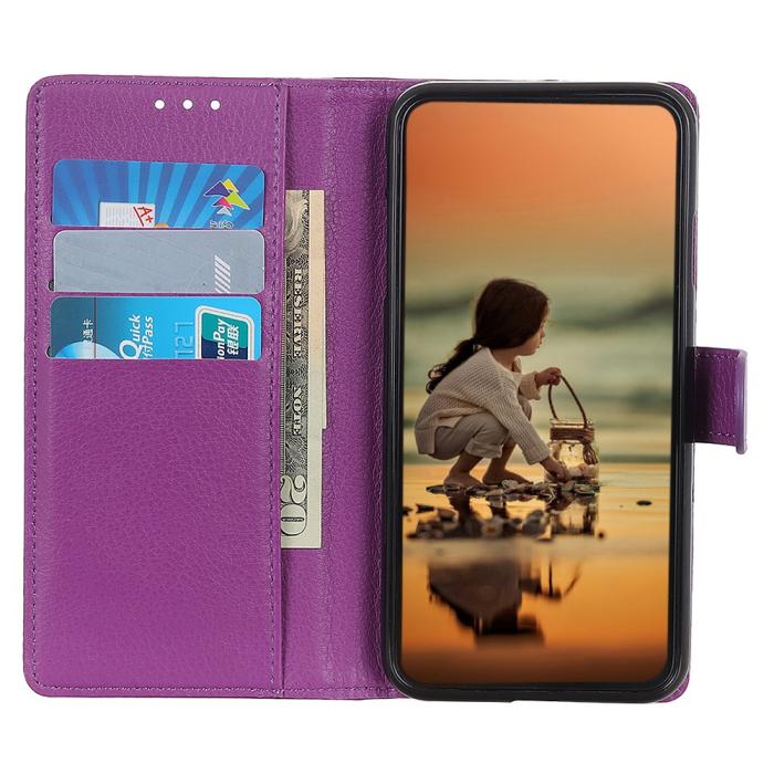 Bild 3, Samsung Galaxy A17 5G Fodral Litchi Läder Lila