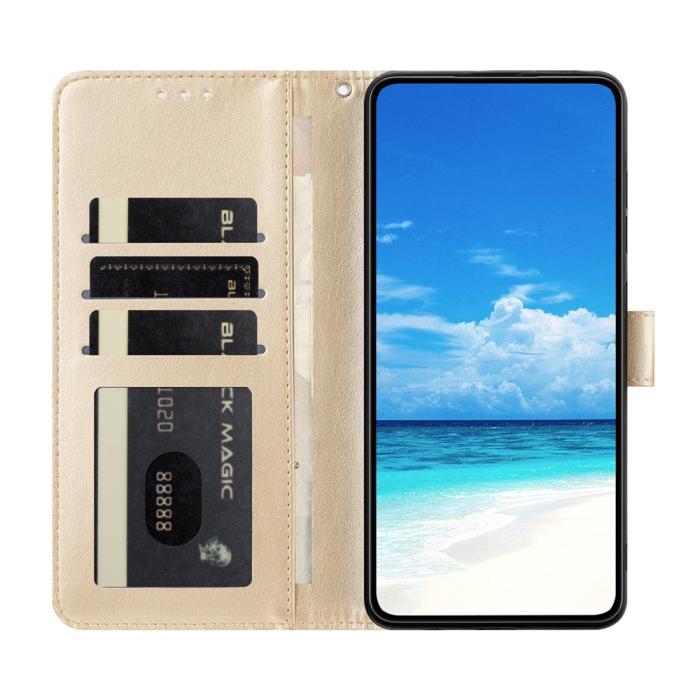 Bild 3, Samsung Galaxy A07 Fodral Med Fjäril Tryck Guld
