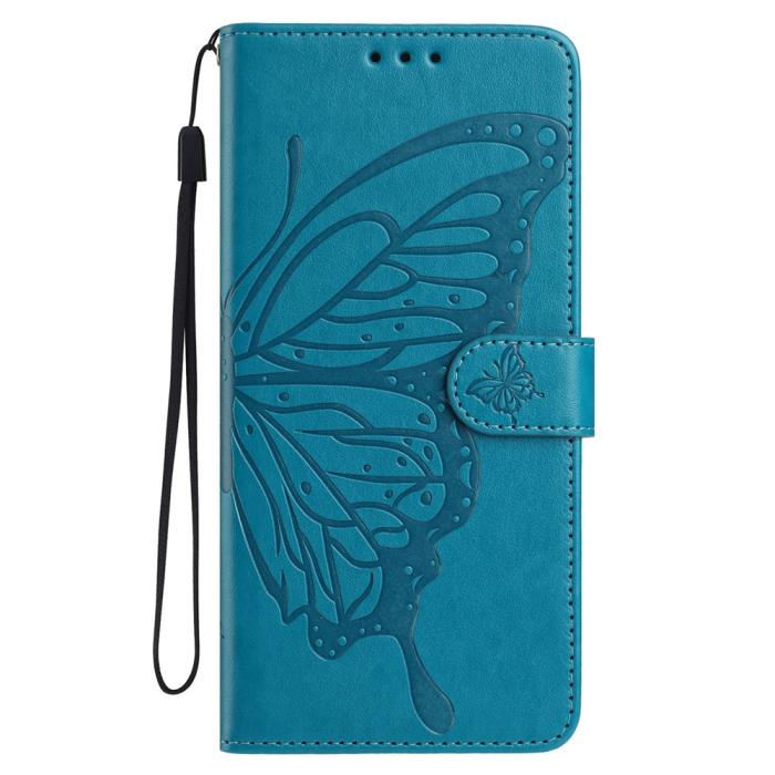Bild 4, Samsung Galaxy A07 Fodral Med Fjäril Tryck Blå