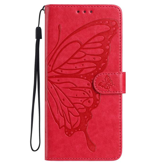 Bild 4, Samsung Galaxy A07 Fodral Med Fjäril Tryck Röd