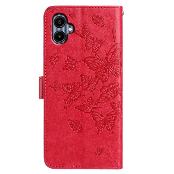 Bild 5, Samsung Galaxy A07 Fodral Med Fjäril Tryck Röd