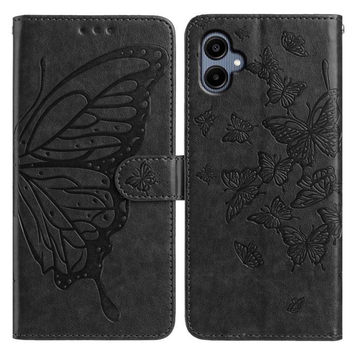Bild 1, Samsung Galaxy A07 Fodral Med Fjäril Tryck Svart