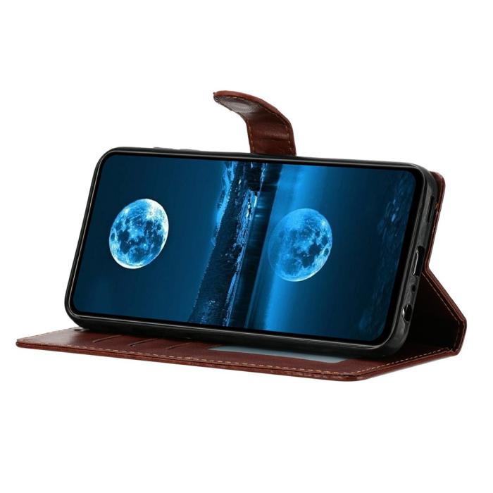 Bild 3, Samsung Galaxy A07 Fodral Läder Brun