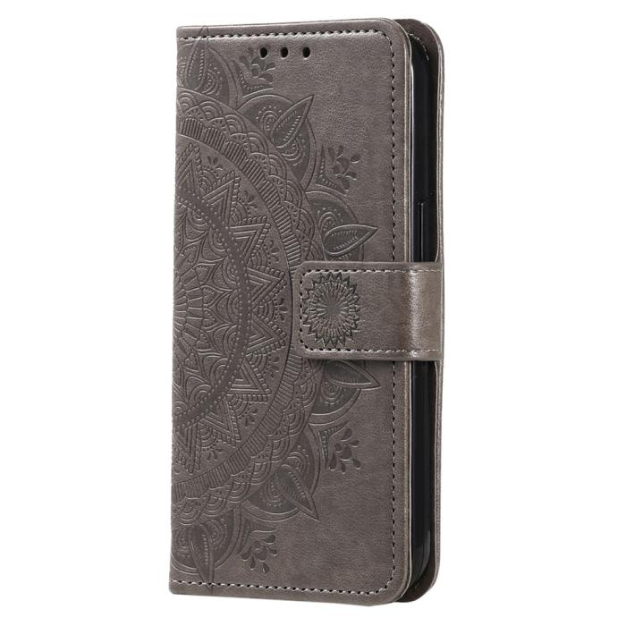 Bild 5, Samsung Galaxy A07 Fodral Mandala Läder Grå