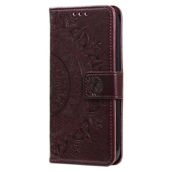 Bild 5, Samsung Galaxy A07 Fodral Mandala Läder Brun