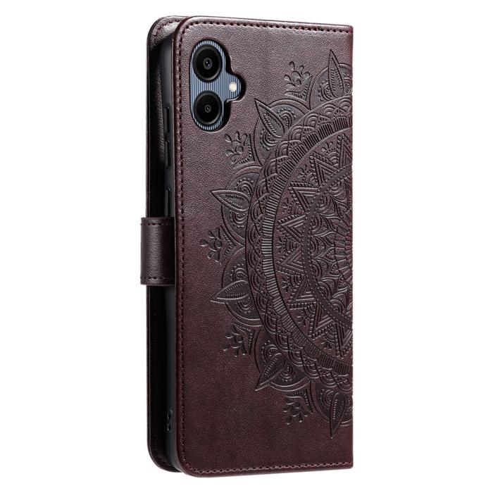 Bild 6, Samsung Galaxy A07 Fodral Mandala Läder Brun