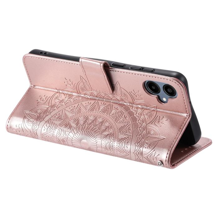 Bild 4, Samsung Galaxy A07 Fodral Mandala Läder Roséguld