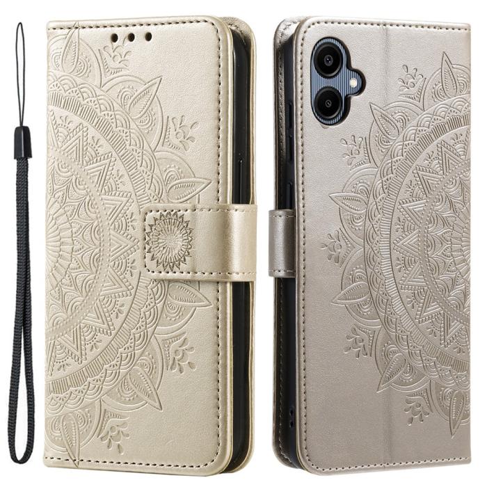 Bild 1, Samsung Galaxy A07 Fodral Mandala Läder Guld