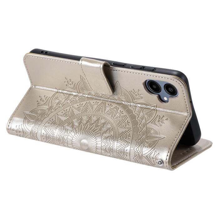 Bild 4, Samsung Galaxy A07 Fodral Mandala Läder Guld