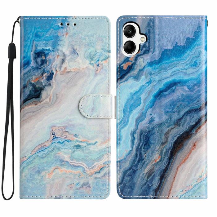 Bild 1, Samsung Galaxy A07 Fodral Med Tryck Blå Marmor