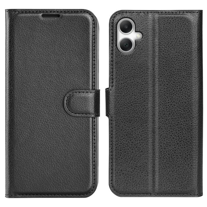 Bild 1, Samsung Galaxy A07 Fodral Litchi Läder Svart