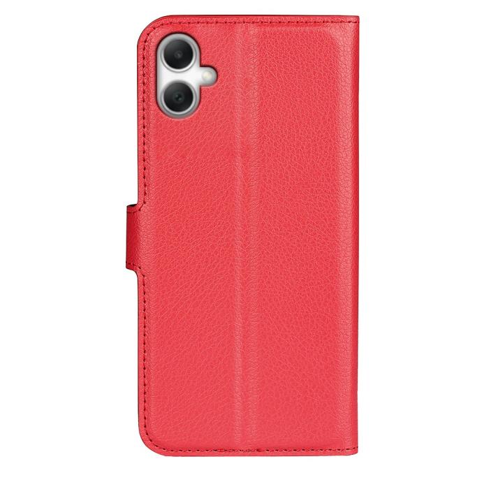 Bild 3, Samsung Galaxy A07 Fodral Litchi Läder Röd