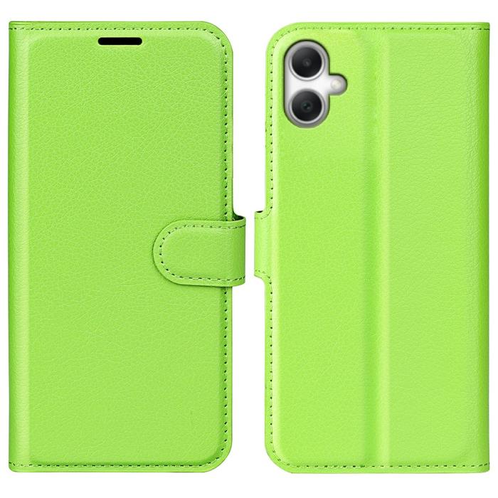 Bild 1, Samsung Galaxy A07 Fodral Litchi Läder Grön