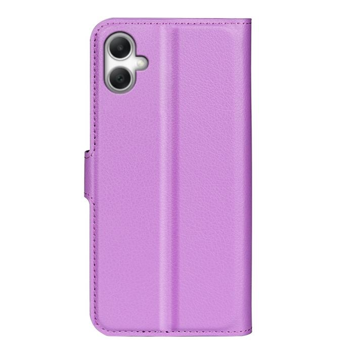Bild 3, Samsung Galaxy A07 Fodral Litchi Läder Lila