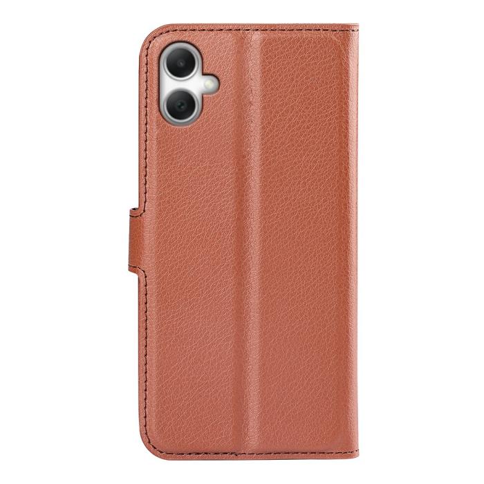 Bild 3, Samsung Galaxy A07 Fodral Litchi Läder Brun