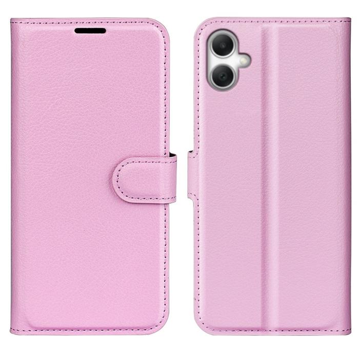 Bild 1, Samsung Galaxy A07 Fodral Litchi Läder Ljus Rosa