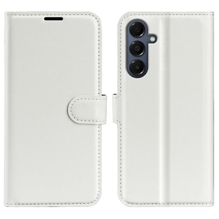 Bild 1, Samsung Galaxy A17 Fodral Litchi Läder Vit