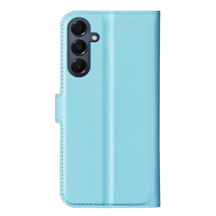 Bild 3, Samsung Galaxy A17 Fodral Litchi Läder Blå