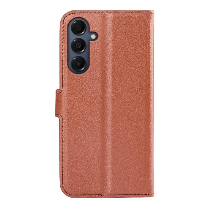Bild 3, Samsung Galaxy A17 Fodral Litchi Läder Brun