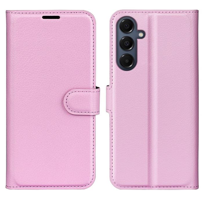 Bild 1, Samsung Galaxy A17 Fodral Litchi Läder Ljus Rosa