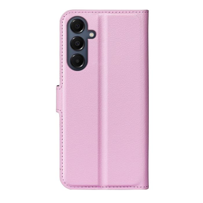 Bild 3, Samsung Galaxy A17 Fodral Litchi Läder Ljus Rosa