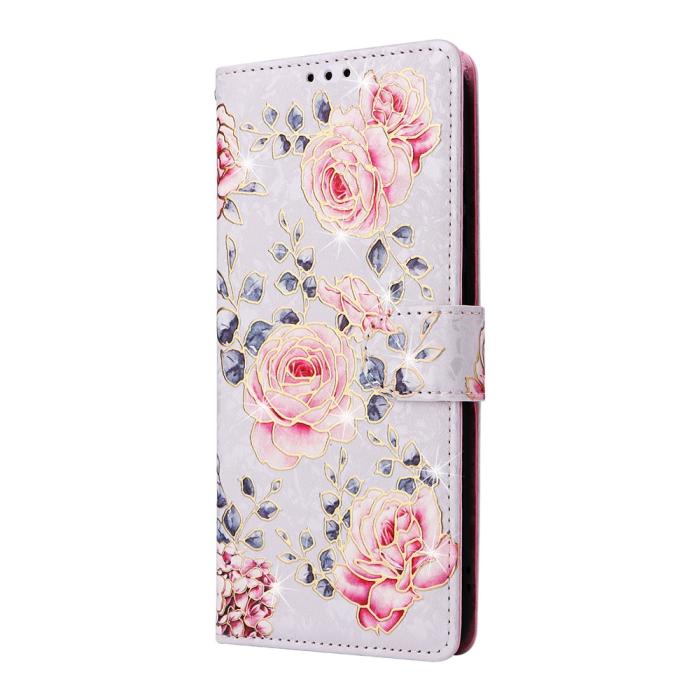Bild 6, Samsung Galaxy A07 Fodral RFID Läder Rosa Blommor