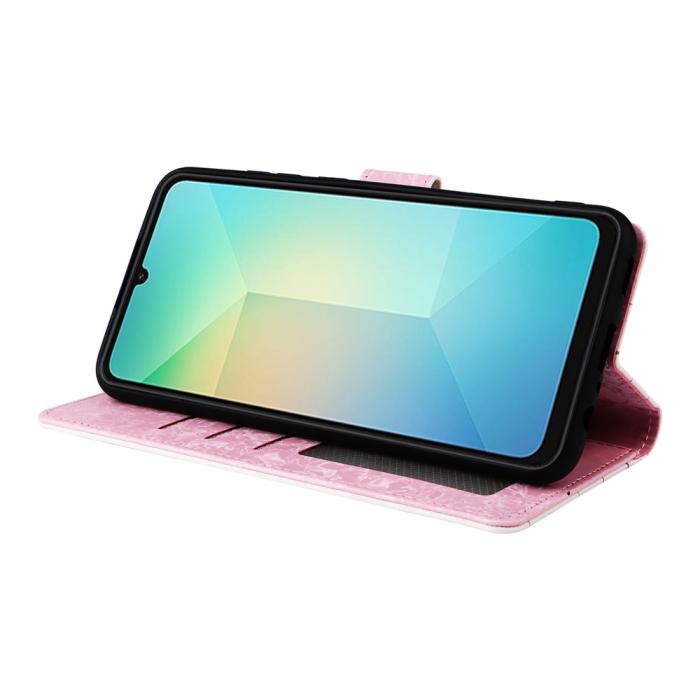 Bild 3, Samsung Galaxy A07 Fodral RFID Läder Små Blommor