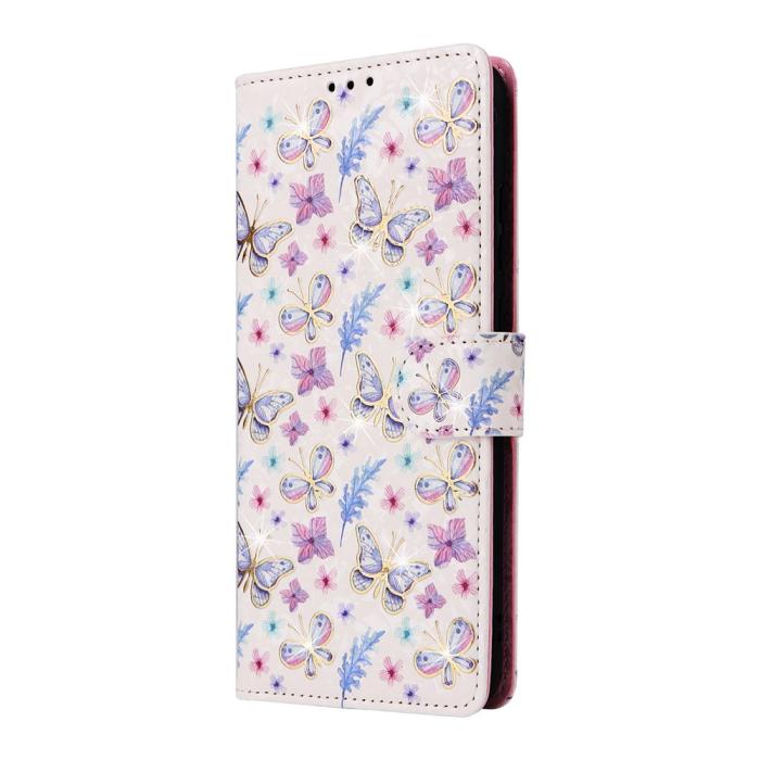 Bild 6, Samsung Galaxy A07 Fodral RFID Läder Fjärilar / Blommor