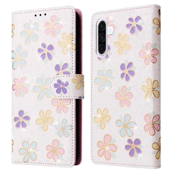 Bild 1, Samsung Galaxy A17 Fodral RFID Läder Färgglada Blommor